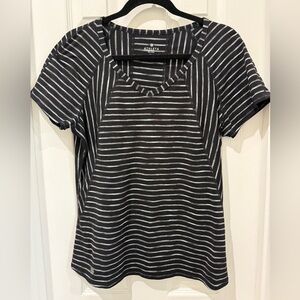 Athleta Black Striped Women's Top